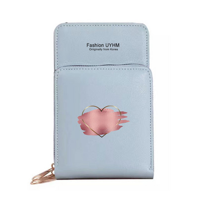 Veekindel puuteekraan Mobiiltelefonikotid Rahakotid Kaardipakk Naistele Ristkehaga õlakott Naistele Säilituskott Rahakott Love Series Rahakott