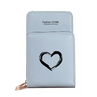 Veekindel puuteekraan Mobiiltelefonikotid Rahakotid Kaardipakk Naistele Ristkehaga õlakott Naistele Säilituskott Rahakott Love Series Rahakott