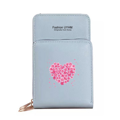 Veekindel puuteekraan Mobiiltelefonikotid Rahakotid Kaardipakk Naistele Ristkehaga õlakott Naistele Säilituskott Rahakott Love Series Rahakott