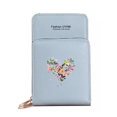 Veekindel puuteekraan Mobiiltelefonikotid Rahakotid Kaardipakk Naistele Ristkehaga õlakott Naistele Säilituskott Rahakott Love Series Rahakott