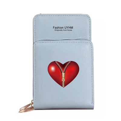 Veekindel puuteekraan Mobiiltelefonikotid Rahakotid Kaardipakk Naistele Ristkehaga õlakott Naistele Säilituskott Rahakott Love Series Rahakott