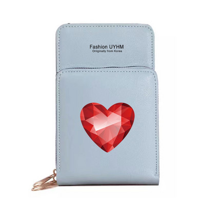 Veekindel puuteekraan Mobiiltelefonikotid Rahakotid Kaardipakk Naistele Ristkehaga õlakott Naistele Säilituskott Rahakott Love Series Rahakott