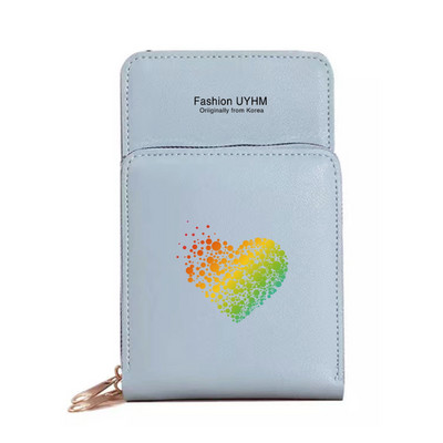 Veekindel puuteekraan Mobiiltelefonikotid Rahakotid Kaardipakk Naistele Ristkehaga õlakott Naistele Säilituskott Rahakott Love Series Rahakott