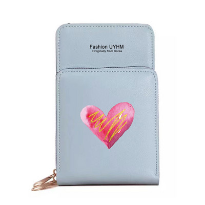 Veekindel puuteekraan Mobiiltelefonikotid Rahakotid Kaardipakk Naistele Ristkehaga õlakott Naistele Säilituskott Rahakott Love Series Rahakott