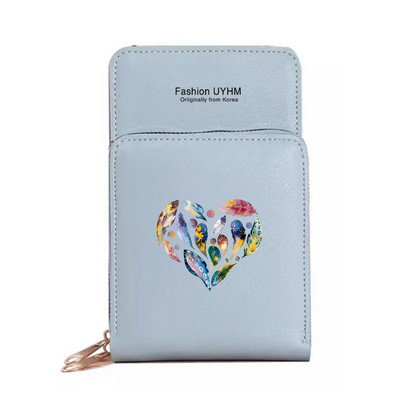 Veekindel puuteekraan Mobiiltelefonikotid Rahakotid Kaardipakk Naistele Ristkehaga õlakott Naistele Säilituskott Rahakott Love Series Rahakott