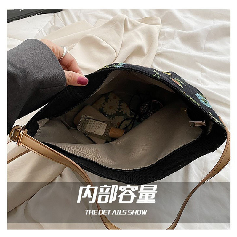 2022 Νέες γυναικείες τσάντες ώμου με vintage floral στάμπα Γυναικείες τσάντες αγορών υψηλής χωρητικότητας Lady Individual tote bag