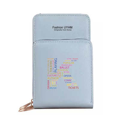 Τσάντες κινητού τηλεφώνου Γυναικείο πορτοφόλι κάρτα Πακέτο Γυναικεία Τσάντα χιαστί ώμου Οθόνη αφής Πακέτο κινητού τηλεφώνου Κείμενο Επιστολή τσαντάκι εκτύπωσης