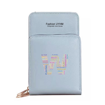 Τσάντες κινητού τηλεφώνου Γυναικείο πορτοφόλι κάρτα Πακέτο Γυναικεία Τσάντα χιαστί ώμου Οθόνη αφής Πακέτο κινητού τηλεφώνου Κείμενο Επιστολή τσαντάκι εκτύπωσης