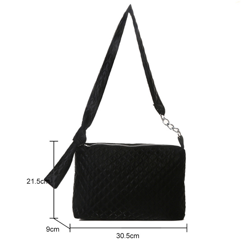 2022. aasta uus mood naiste võrega tepitud käekotid, talvised trendikad naiste õlakottid, puuvillased polsterdatud ketid, disainitud kandekott, rahakott