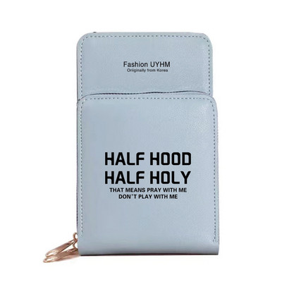 Mobiiltelefonikotid Naiste rahakotid Kaardipakk Tekst Prindi Mündikott Naiste Õlakott Puuteekraaniga Mobiiltelefonipakk