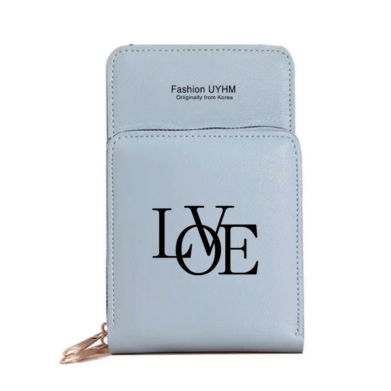 Mobiiltelefonikotid Naiste rahakotid Kaardipakk Tekst Prindi Mündikott Naiste Õlakott Puuteekraaniga Mobiiltelefonipakk