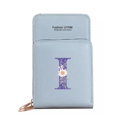 Naiste kott Rahakotid Mobiiltelefonikotid Apple/Huawei/Xiaomi/Samsung Universal Purple Flower 26 Letter Mobiiltelefon Pack Käekott