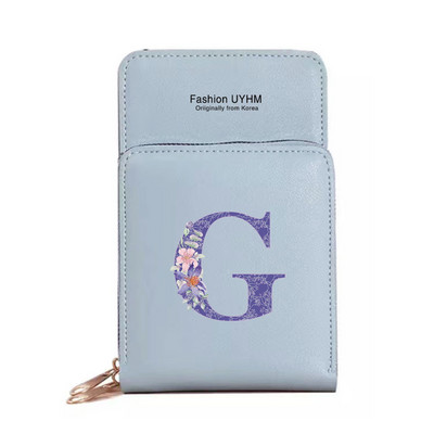 Naiste kott Rahakotid Mobiiltelefonikotid Apple/Huawei/Xiaomi/Samsung Universal Purple Flower 26 Letter Mobiiltelefon Pack Käekott