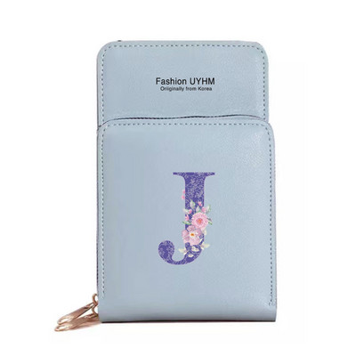Naiste kott Rahakotid Mobiiltelefonikotid Apple/Huawei/Xiaomi/Samsung Universal Purple Flower 26 Letter Mobiiltelefon Pack Käekott