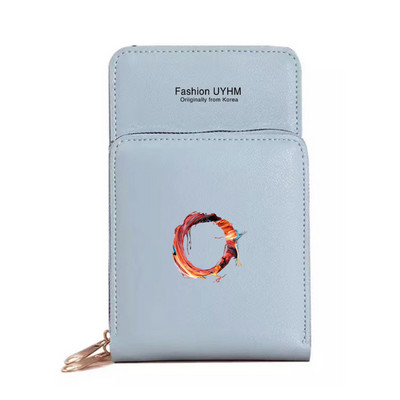 Дамска чанта през рамо, портфейли от изкуствена кожа, пакет с карти, сензорен екран, чанти за мобилни телефони, дамска чанта за мобилен телефон, боя, чанта за пари с 26 букви