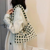 Naiste plüüsist õlakotid kohev soe sügistalvine kandekott Moodne Retro pealiskäepidemega kott Tõmblukk Väike reisikott naistele tüdrukutele