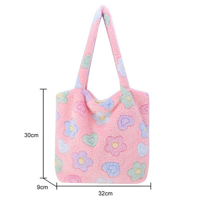 Naiste plüüsist õlakotid kohev soe sügistalvine kandekott Moodne Retro pealiskäepidemega kott Tõmblukk Väike reisikott naistele tüdrukutele