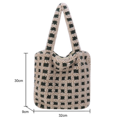 Naiste plüüsist õlakotid kohev soe sügistalvine kandekott Moodne Retro pealiskäepidemega kott Tõmblukk Väike reisikott naistele tüdrukutele