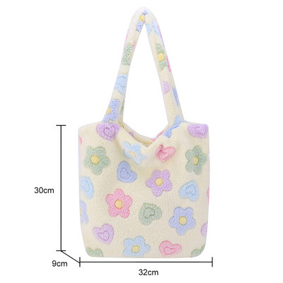 Naiste plüüsist õlakotid kohev soe sügistalvine kandekott Moodne Retro pealiskäepidemega kott Tõmblukk Väike reisikott naistele tüdrukutele