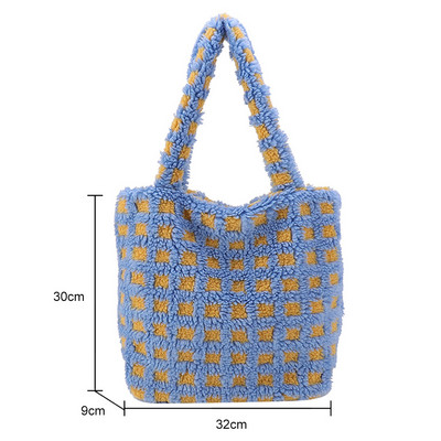 Naiste plüüsist õlakotid kohev soe sügistalvine kandekott Moodne Retro pealiskäepidemega kott Tõmblukk Väike reisikott naistele tüdrukutele