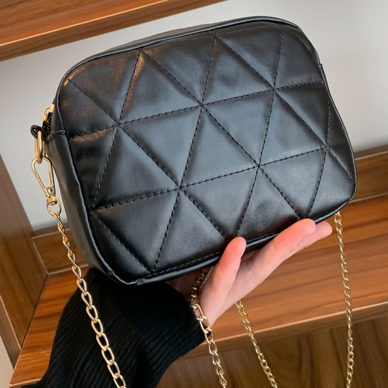 Divatos egyszínű válltáska Crossbody táskák nőknek 2023 Bőr kockás táska pénztárca Női tervezői táskák kézitáskák női táskák