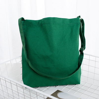 Naiste kott Reguleeritav Crossbody käekott Naiste ostja Lihtne ühevärviline õlakott puuvillasest riidest kotid Tüdrukutele Raamatud Tote