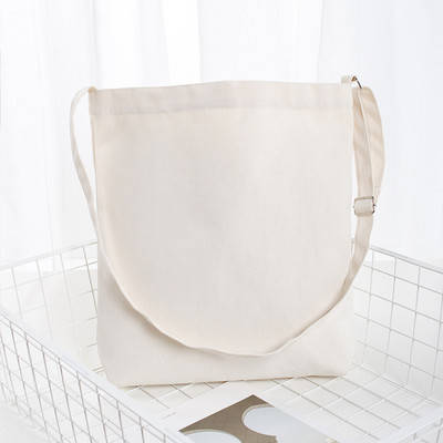 Naiste kott Reguleeritav Crossbody käekott Naiste ostja Lihtne ühevärviline õlakott puuvillasest riidest kotid Tüdrukutele Raamatud Tote