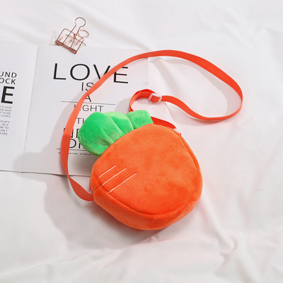 Uued armsad puuviljamaasikas porgandi puuvillased õlakotid naistele rahakotid ja käekotid, tüdrukute mini telefonikotid