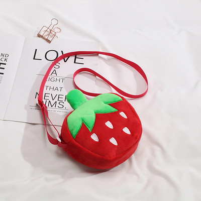 Uued armsad puuviljamaasikas porgandi puuvillased õlakotid naistele rahakotid ja käekotid, tüdrukute mini telefonikotid