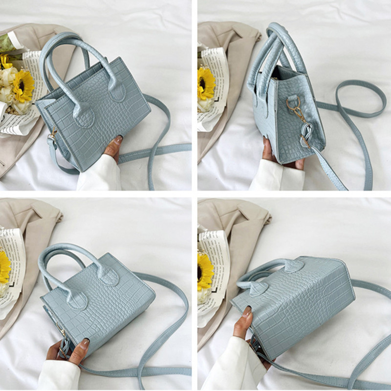 2023. évi krokodilmintás PU bőr táskák női láncos női váll kézitáskák mini pénztárcák utazási keresztes testtáskák