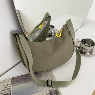 Õlakotid Naiste Tõmblukk Uus Chic Hobos Nailonist Tõmblukk Hipsterid Crossbody Õpilastele Käekotid High Street Shopping Kpop Kaenlaalused