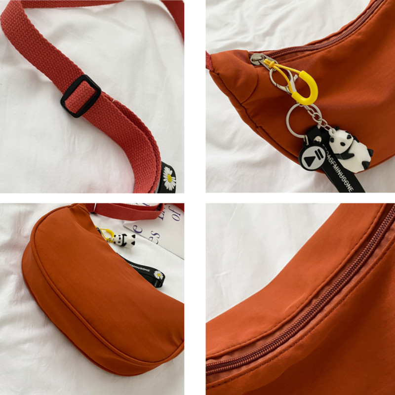 Õlakotid Naiste Tõmblukk Uus Chic Hobos Nailonist Tõmblukk Hipsterid Crossbody Õpilastele Käekotid High Street Shopping Kpop Kaenlaalused