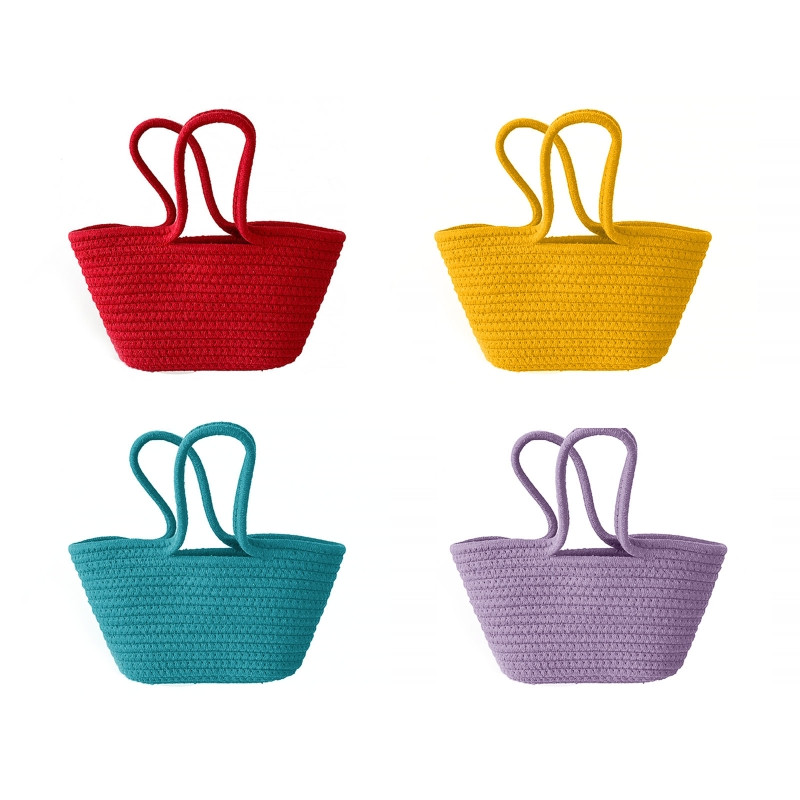 Голяма ръчна чанта Чанта през рамо Бохо кошница Чанта с дръжка Лятна плажна чанта Универсална за колега приятелка дъщеря