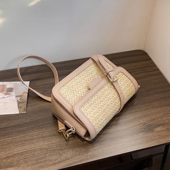 Γυναικεία ψάθινη τσάντα ώμου Lady Small Casual Messenger Γυναικεία ρετρό τσάντα χιαστί