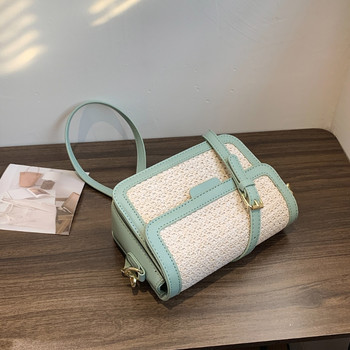 Γυναικεία ψάθινη τσάντα ώμου Lady Small Casual Messenger Γυναικεία ρετρό τσάντα χιαστί