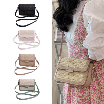 Sieviešu salmu plecu soma Sieviešu maza ikdienas kurjera sieviešu retro Crossbody soma