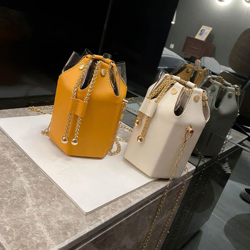 Driga női válltáskák Messenger kézitáskák női vödörtáska új 2022 divatlánc egyszínű pu bőr elegáns alkalmi táska