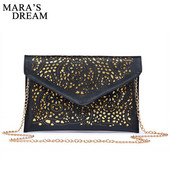 Дамска чанта-плик от Mara's Dream Solid Модна дамска чанта клъч Издълбани дизайнерски чанти за дами Вечерна парти чанта