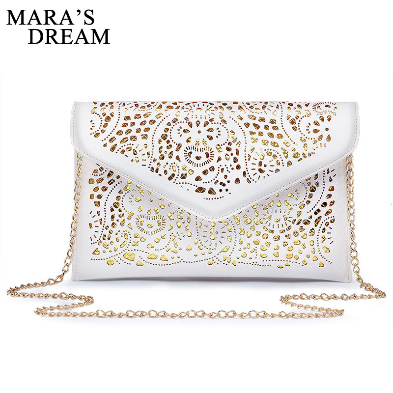 Дамска чанта-плик от Mara's Dream Solid Модна дамска чанта клъч Издълбани дизайнерски чанти за дами Вечерна парти чанта
