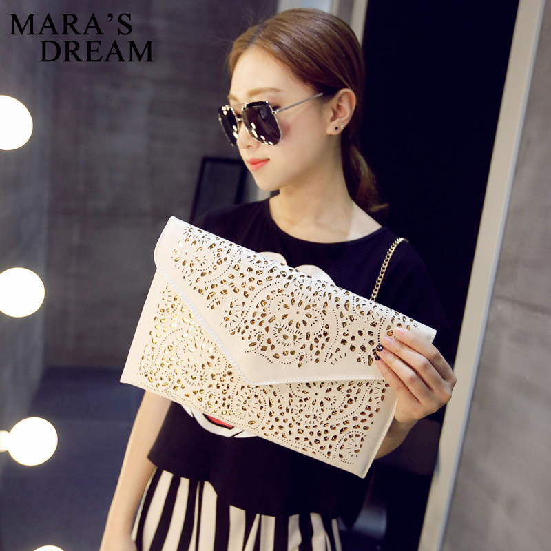 Дамска чанта-плик от Mara's Dream Solid Модна дамска чанта клъч Издълбани дизайнерски чанти за дами Вечерна парти чанта