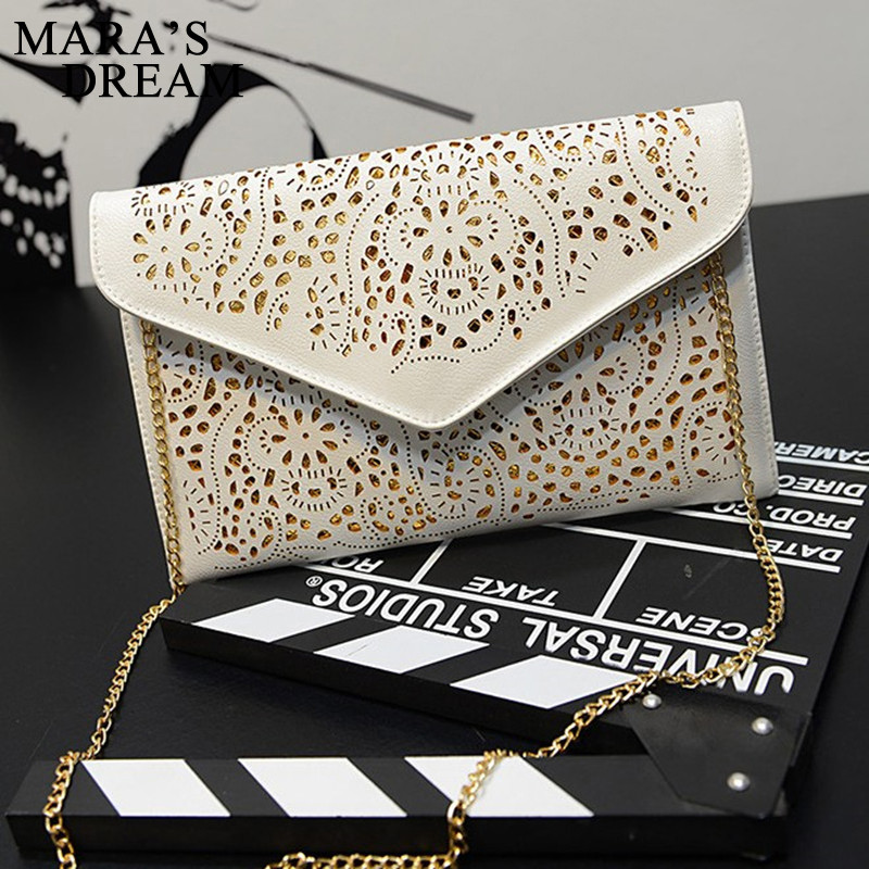 Дамска чанта-плик от Mara's Dream Solid Модна дамска чанта клъч Издълбани дизайнерски чанти за дами Вечерна парти чанта