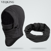 VEQKING Zimske kape za planinarenje otporne na vjetar, muške tople kape od termoflisa Balaclava za lice, toplija kapa za skijanje i motocikl oko vrata