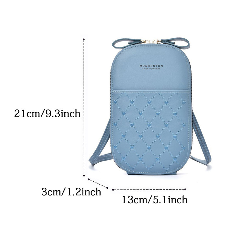 Πολυτελές γυναικείο τηλέφωνο Messenger τσάντα PU Δερμάτινο μίνι χαριτωμένες τσάντες ώμου Γυναικείες τσάντες με κέρματα τσάντα χιαστί Γυναικείο πορτοφόλι