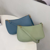 Φθινοπωρινό Vintage μονόχρωμο Γυναικείο Pu Δερμάτινο τσαντάκι ώμου Μασχάλες Casual Γυναικεία τσάντα τσάντα γυναικεία μίνι υποαξονική τσάντα συμπλέκτη