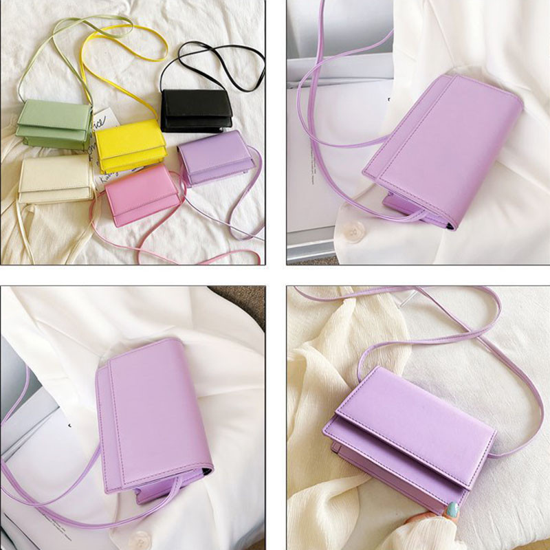 SMOOZA Fashion Candy Color Flap Τσάντα για γυναίκες 2022 Νέες τσάντες πολυτελείας σχεδιαστές χιαστί ώμου Γυναικεία απλή τσάντα PU