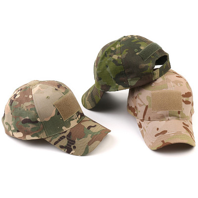 Jauna stila beisbola cepures maskēšanās taktiskā kareivja kaujas peintbola regulējama vasaras sauļošanās cepures vīriešiem sievietēm