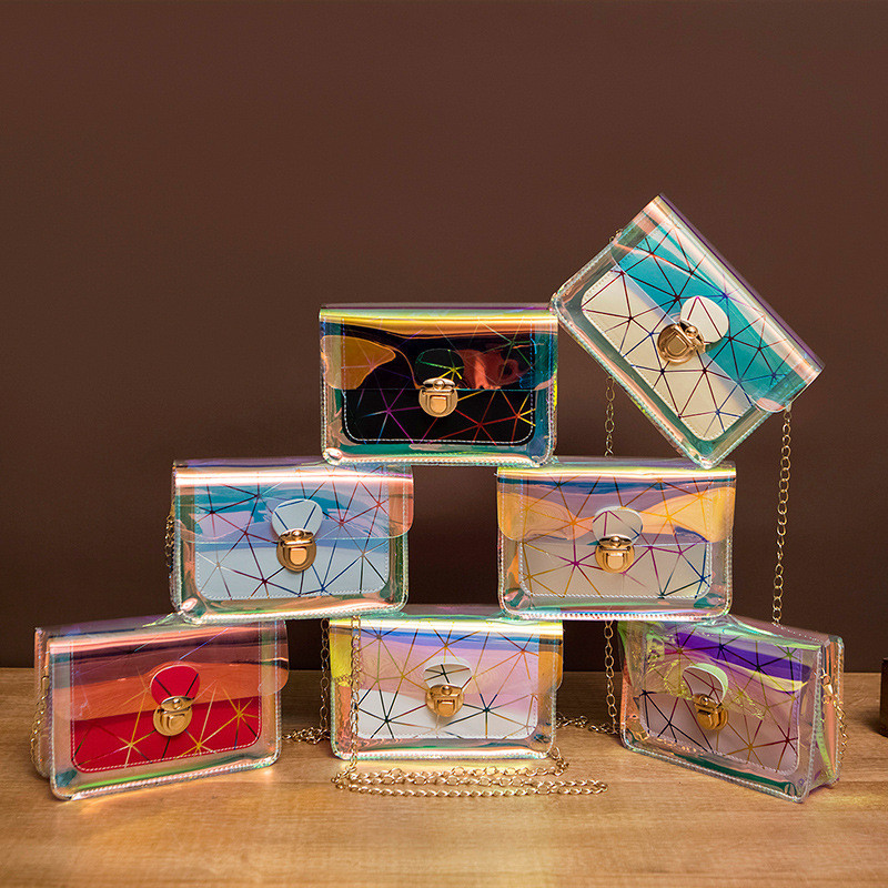 Laserkäekotid naistele 2022. aasta uued geomeetrilised teemantvärviga sobivad kotid naistele lukukett väike kandiline kott väike õlakott