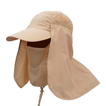 Външен слънцезащитен крем за риболов слънца анти uv daiva Защита за лице и врат Клап Слънцезащитна шапка Лента за глава Слънчева шапка за дъжд Шапка за риболов и туризъм