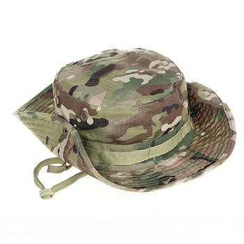 Камуфлажна шапка Тактически US Army Bucket Hats Военна Панама Лятна шапка за къмпинг Риболов Лов Туризъм На открито Camo Слънчеви шапки Мъжки