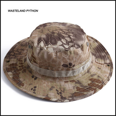Камуфлажна шапка Тактически US Army Bucket Hats Военна Панама Лятна шапка за къмпинг Риболов Лов Туризъм На открито Camo Слънчеви шапки Мъжки